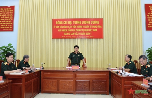 Đại tướng Lương Cường thăm, làm việc tại Quân đoàn 4